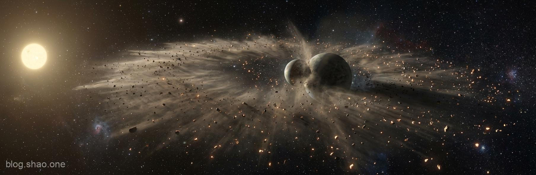 哈伯捕捉到宇宙級「大型翻車現場」:鄰近星系內的岩石大對撞,帶你直擊行星誕生的震撼瞬間! 1 1766214662280