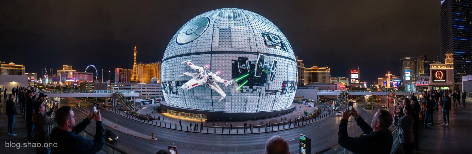 【科技快訊】拉斯維加斯 Sphere 化身「樂高死星」!沉浸式科技讓星戰夢想成真 1 1768004161468